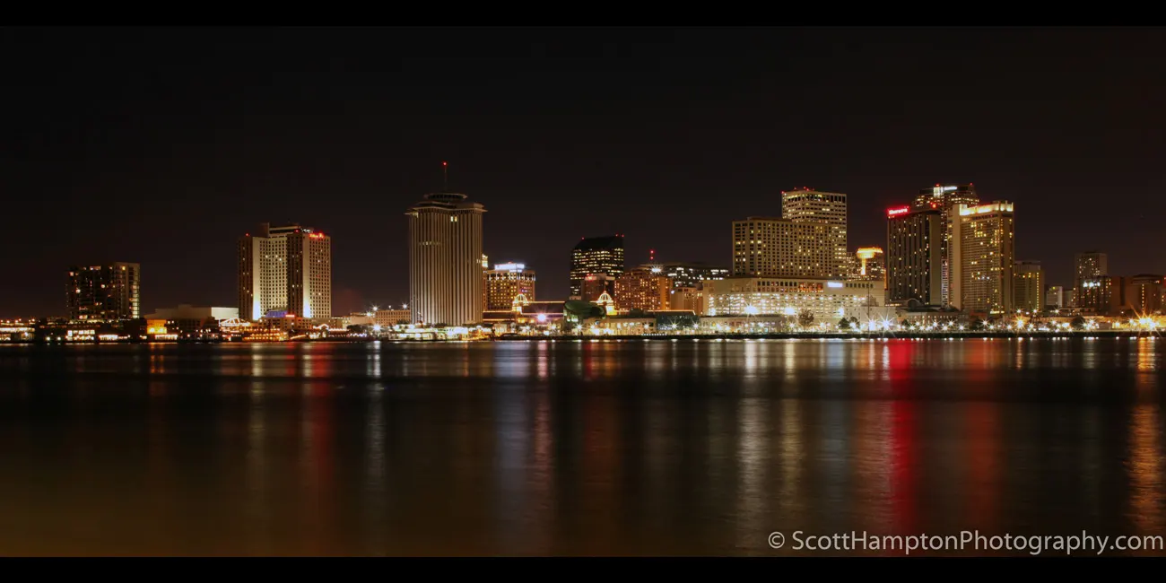 New Orleans skyline from across the Mississippi